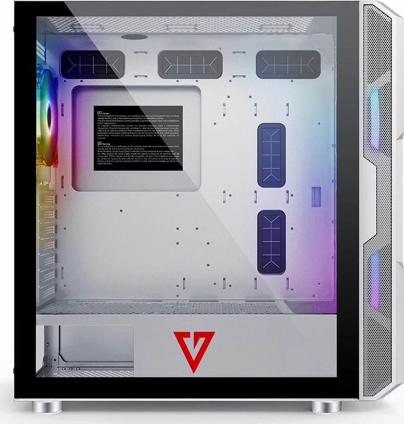 Kasë Modecom Volcano Amirani ARGB AT-AMIRANI-PG-20-000000-0002, Midi Tower ATX, USB-C, ARGB, e bardhë