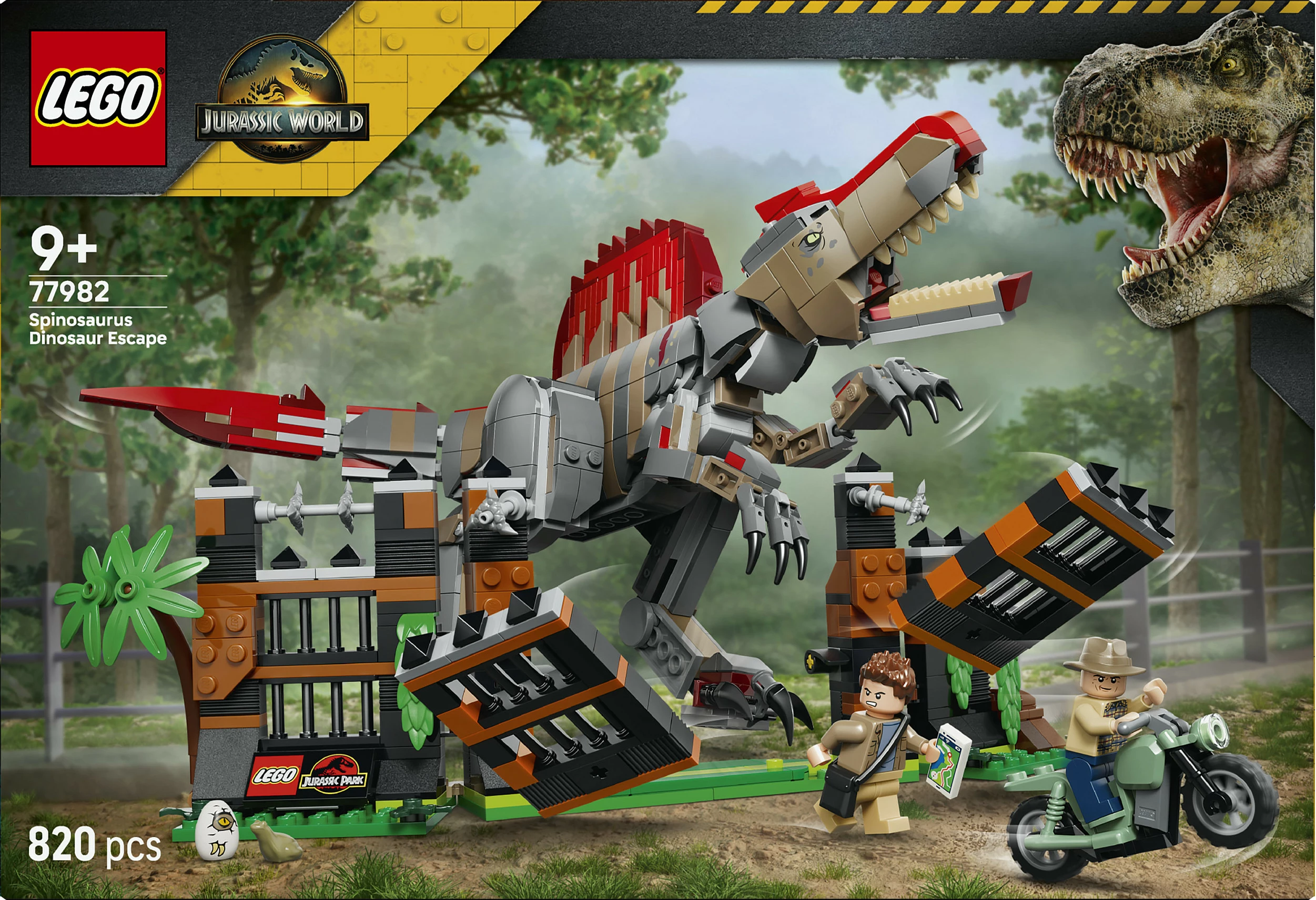Set LEGO Jurassic World 77982 Spinosaurus Escape, 820 copë, 9+