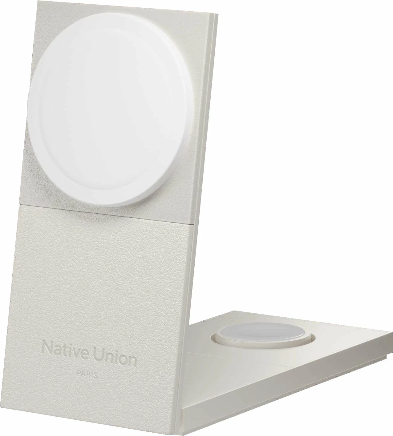 Karikues wireless Native Union Rise 3-in-1 Qi2 15W MagSafe, Sand/Gray, me kabllo USB-C 2m