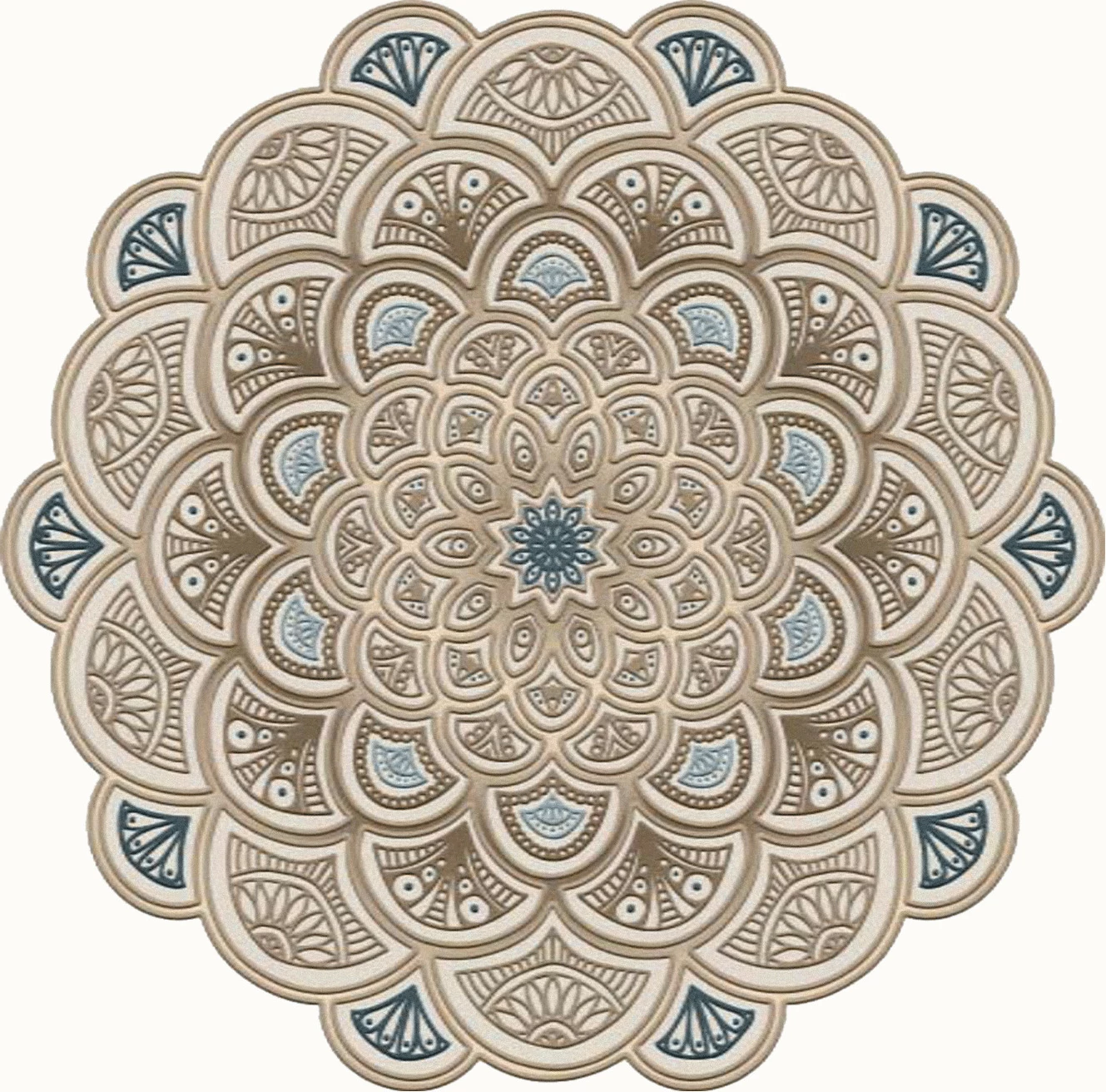 Qilim rrumbullak, ngjyrë krem, Conceptum Hypnose, 180 cm, Aln600156Kr18