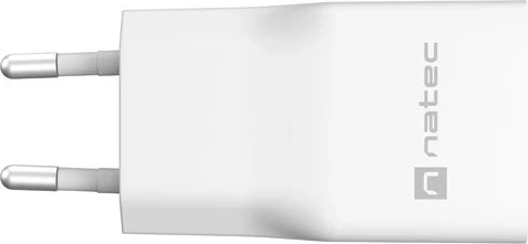 Karikues Natec Ribera GaN Slim 20W, USB-A USB-C, bardhë