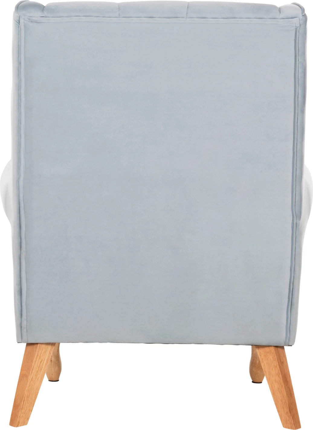Bergere BRANDON, kadife baby blue, këmbë druri natyral, FH3073.31, 82,5x80x104 cm