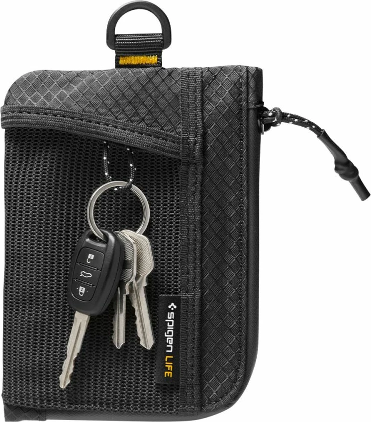 Kuletë Spigen LF300 RFID, deri 10 karta + cash, nylon ripstop, 1 copë, e zezë
