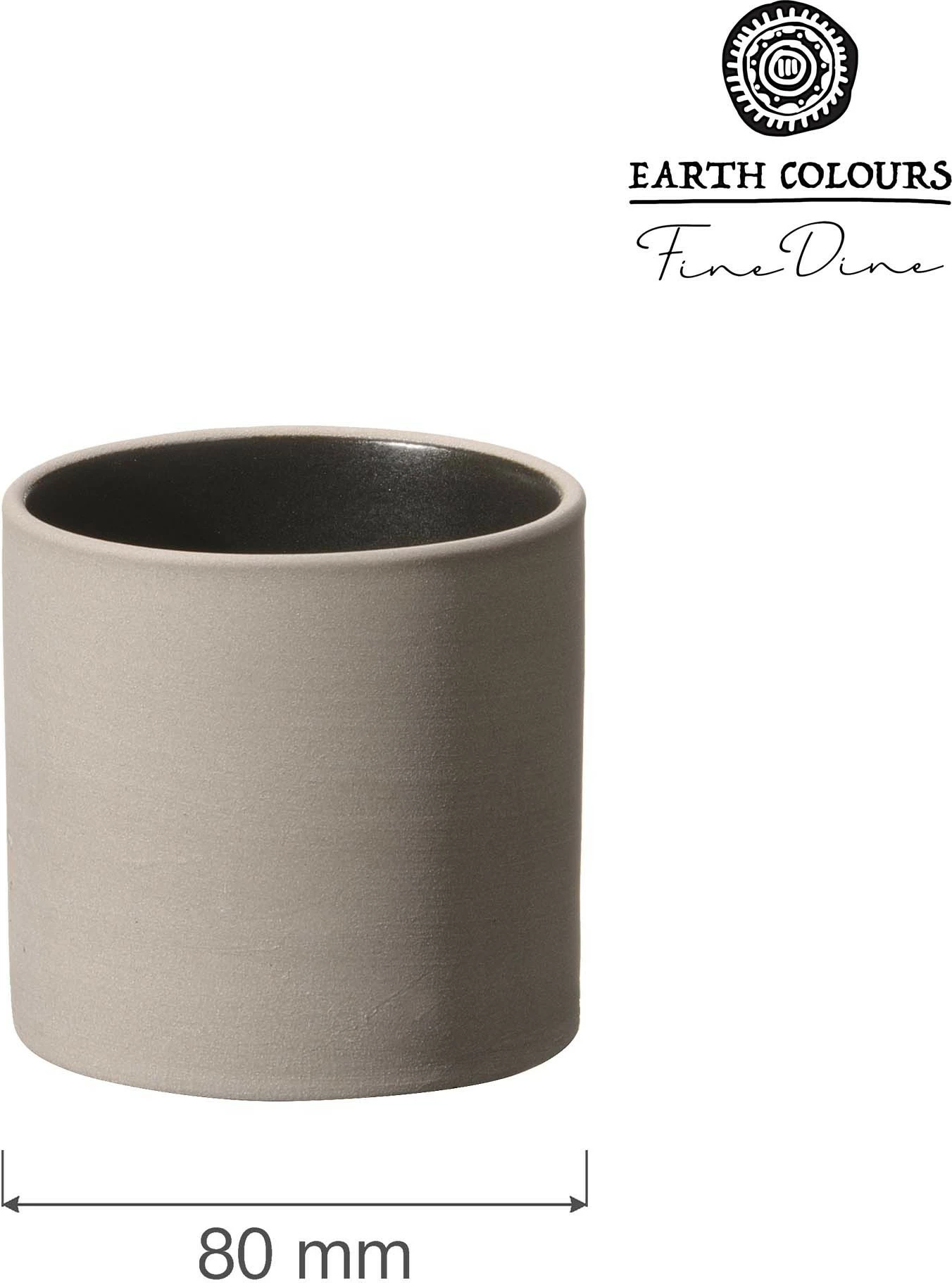 Filxhan Fine Dine Mia 250 ml Ø80 mm, gri/zi, set 3 copë