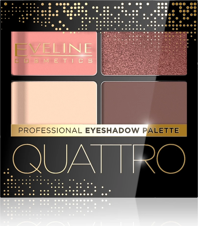 Paletë për sy Eveline Cosmetics Quattro Professional 4 ngjyra për femra 06, 3.2g