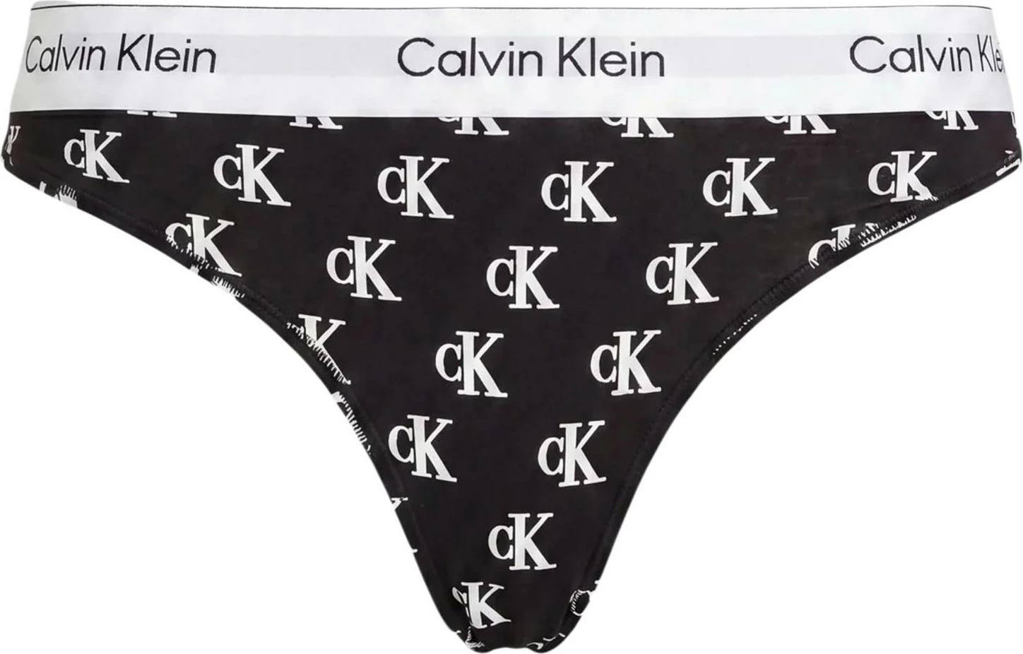 Të brendshme thong për femra Calvin Klein Underwear THONG LV00QF8518, zi-bardhë [Madhësia: XS]