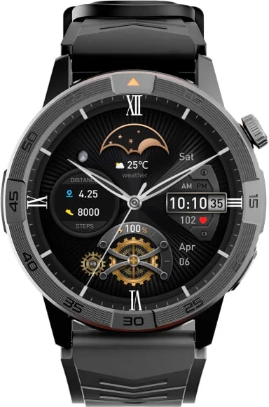 Smartwatch AGM Legion Pro 24166, GPS, harta offline, 5ATM, IP67, MIL-STD-810H, AMOLED 1.43\" 60Hz, Bluetooth thirrje, set me 2 rripa (portokalli neon + zi), i zi