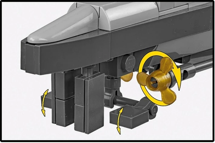 Set blloqesh ndërtimi, Cobi, U-Boat U-52 Type VIIB 4852, 474 elemente, shkallë 1:144, gjatësi 46 cm