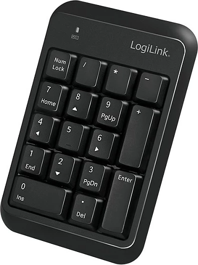 Tastierë numerike LogiLink ID0201, Bluetooth 5.1, 17 taste, AAA, e zezë