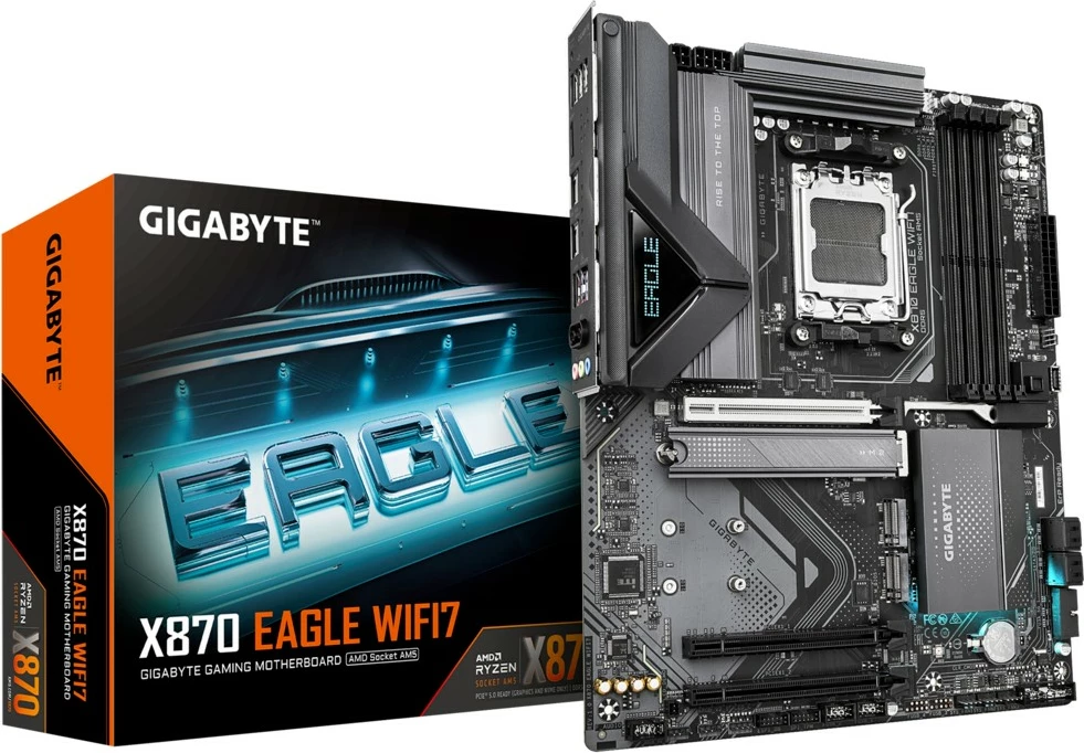 Pllakë amë Gigabyte X870 EAGLE WIFI7, Socket AM5, 4x DDR5, ATX, Wi-Fi 7, HDMI/USB-C