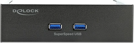 Panel frontal Delock 5.25", 2x USB 5Gbps Type-A, 0.8m kabllo, i zi