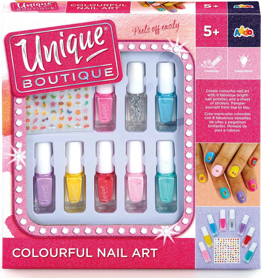 Unique boutique art shumëngjyrësh i thonjve