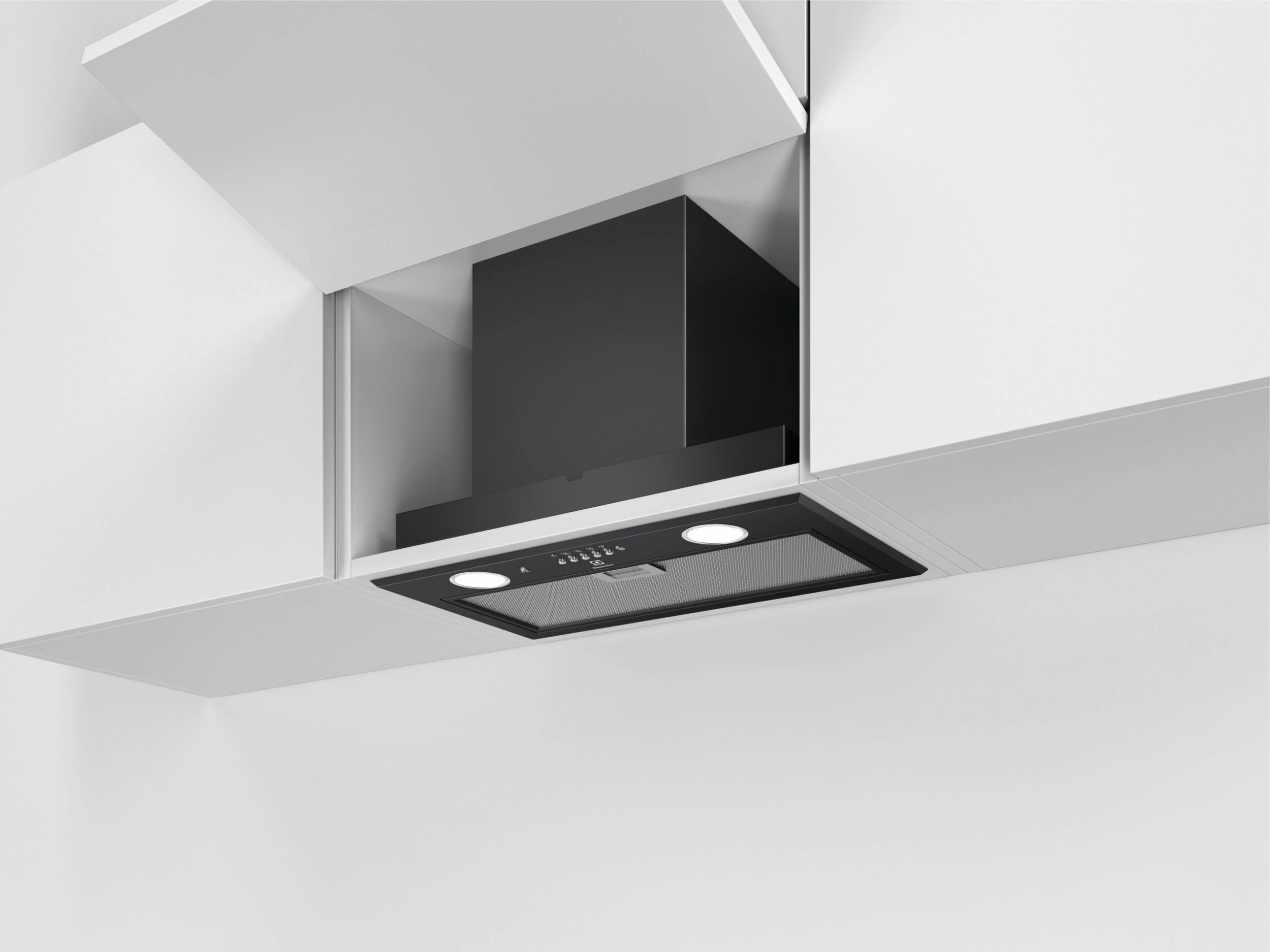 Aspirator i integruar nën dollap Electrolux EFG716R 54 cm 580 m³/h Klasa A LED Hob2Hood, i zi