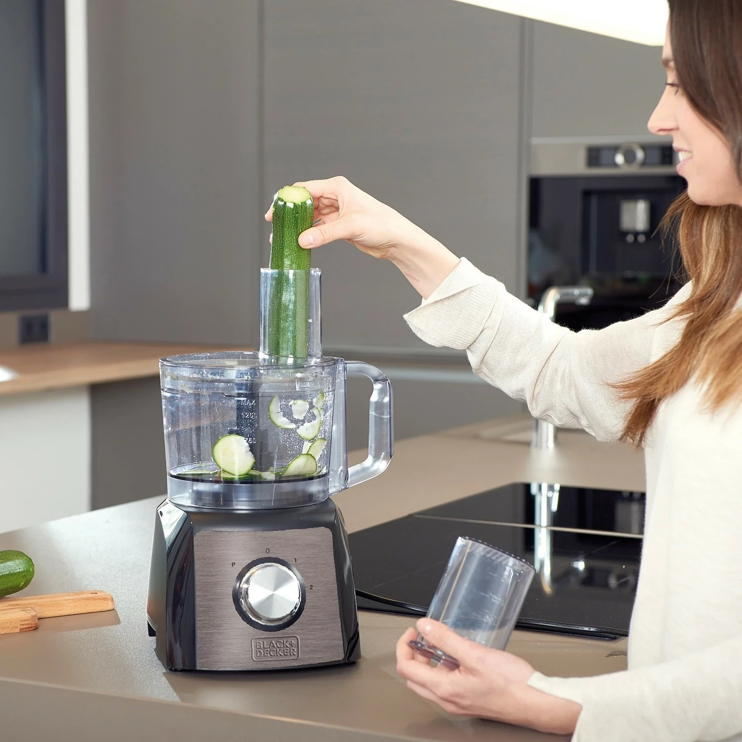 Procesor ushqimi Black&Decker BXFPA1200E, 1200W, 1.5L, gri