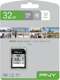 SD kartelë PNY Elite 32GB SDHC Class 10 UHS-I e zezë