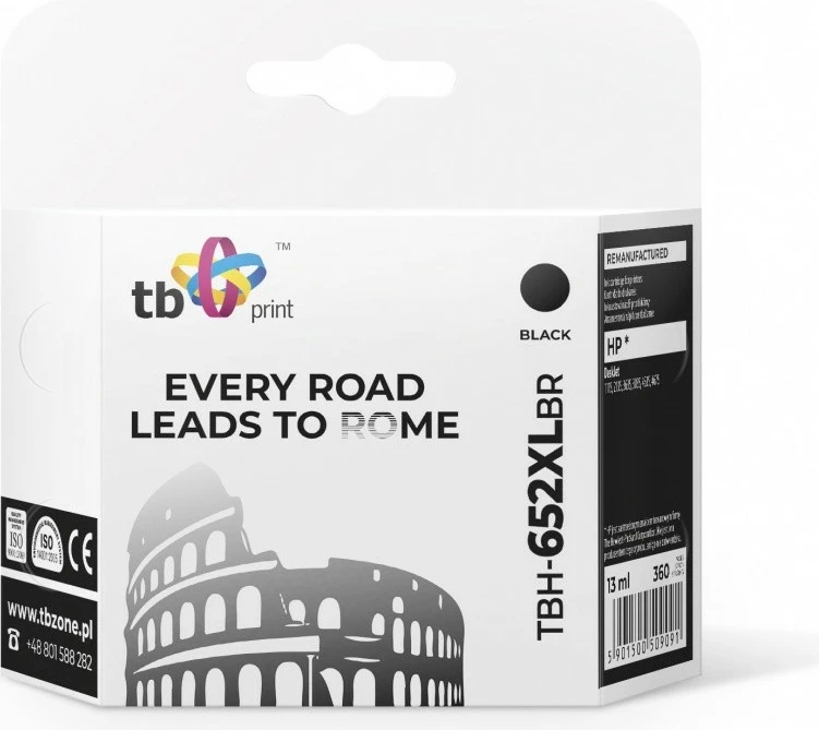 Toner TB Print TBH-652XLBR për HP DeskJet, i zi