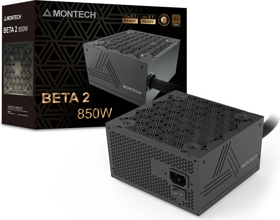 Furnizues rryme Montech BETA 2, 850W, 80 PLUS Bronze, ATX 3.1, PCIe 5.1, i zi