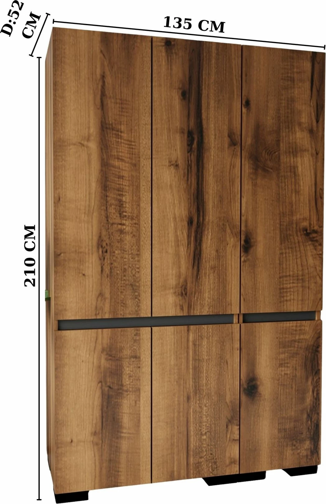 Dollap Skye Decor, Floransa 135, ngjyrë arre dhe antracit