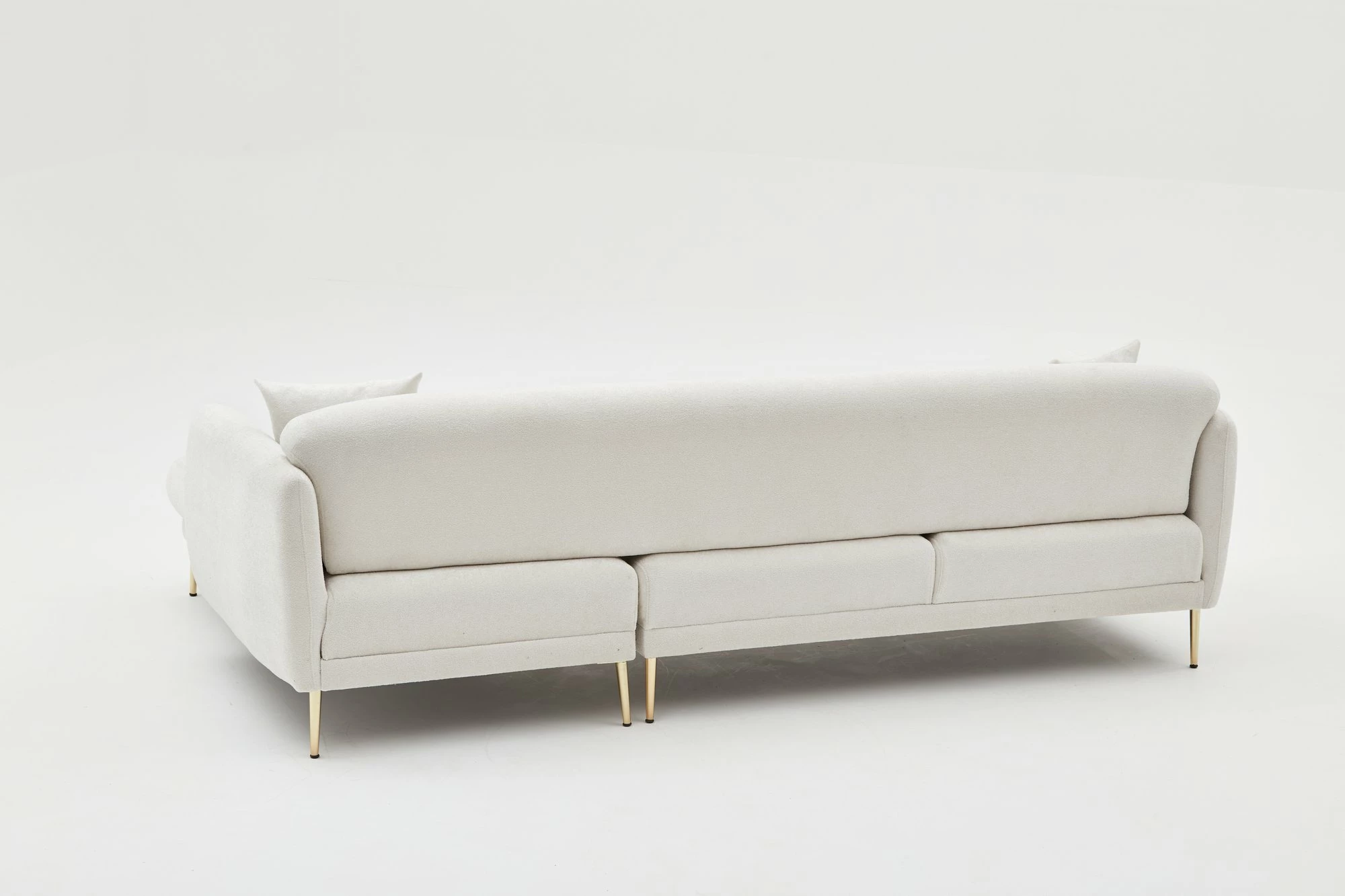 Kënd-sofë krevati Atelier del Sofa, Simena, kënd i djathtë, krem