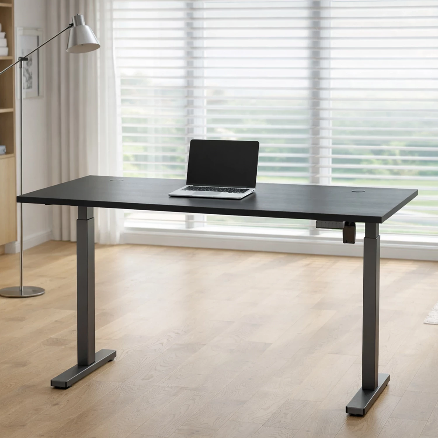 Kornizë tavoline elektrike sit-stand UVI Lite V2, 84-130 cm, 71-119 cm, 80 kg, e zezë mat