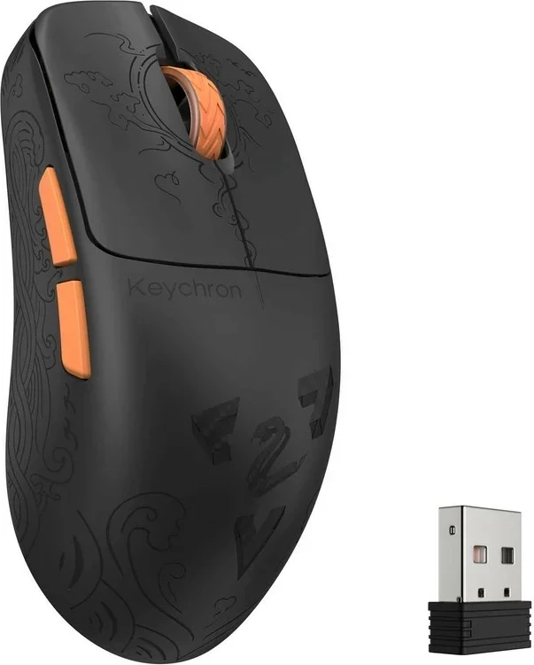Maus Keychron G3-Z1 3950 8K, pa kabllo, 30000 DPI, karbon fiber, i zi