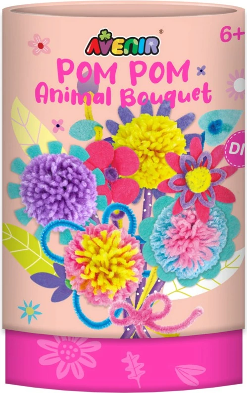 Set kreativ MG DYSTRYBUCJA Pom Pom Bouquet me pompone, shumëngjyrëshe