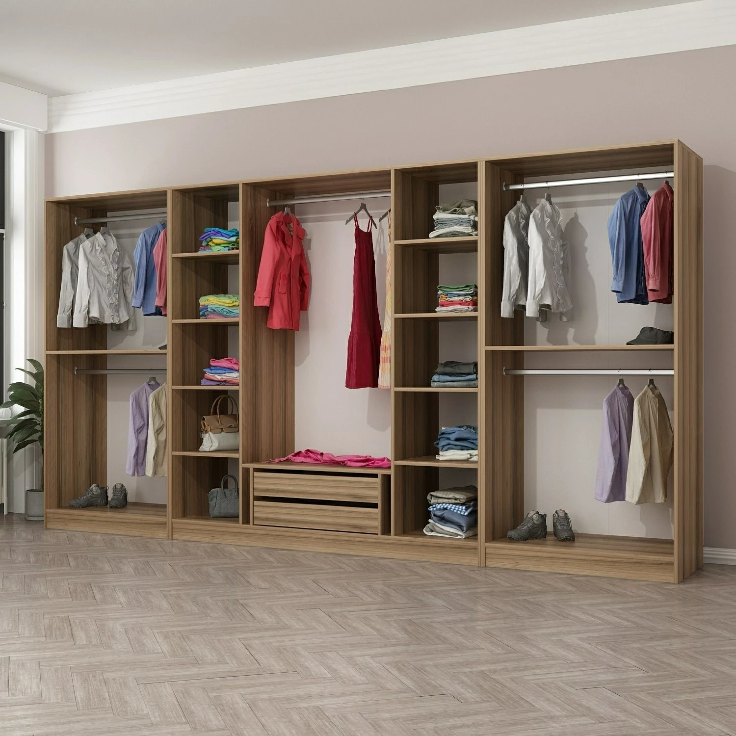 Dollap garderobe Dore, Skye Decor, 360x210x52cm