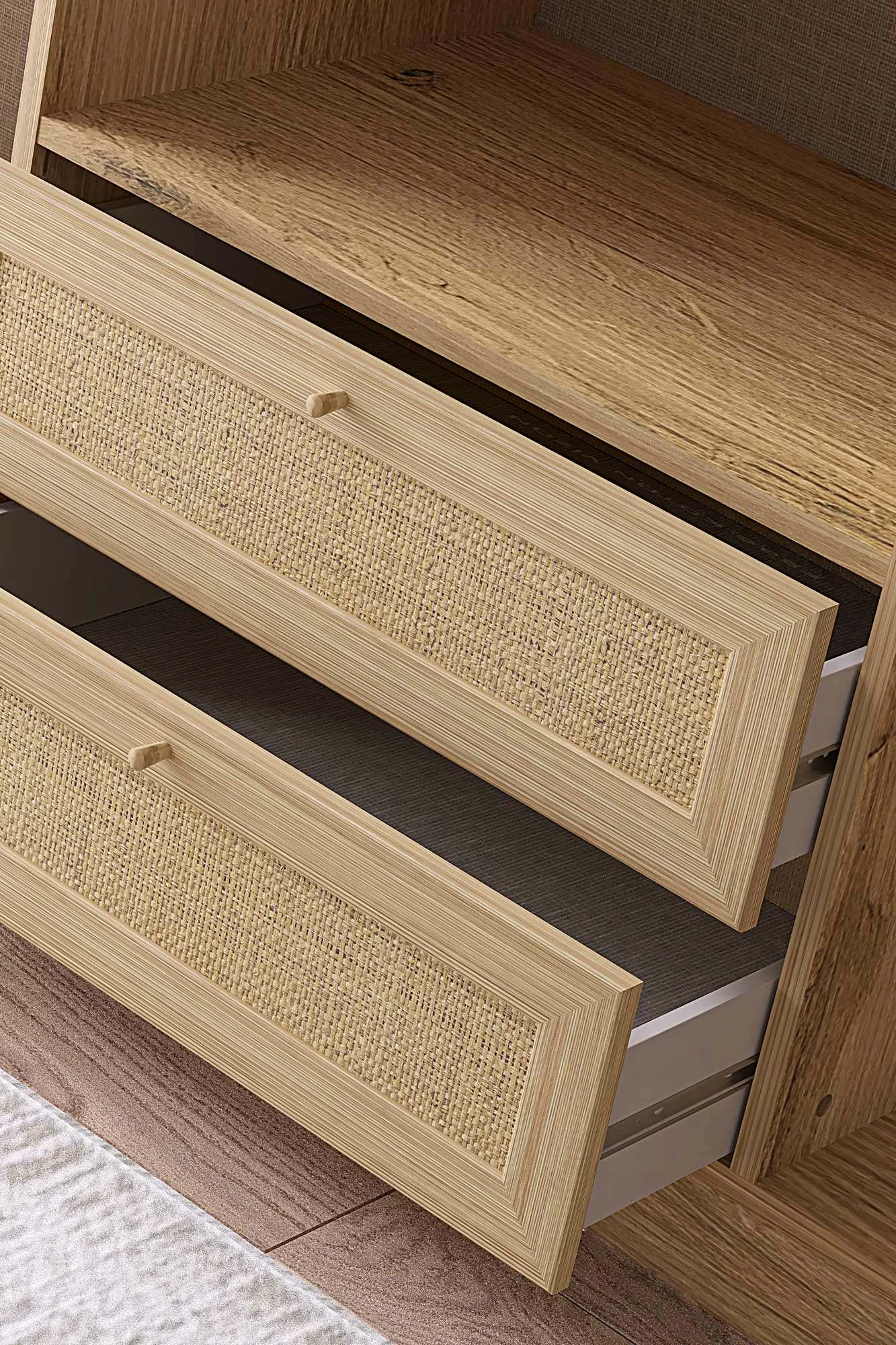 Dollap rrobash, ngjyrë bezhë, Skye Decor, Baru 6 210