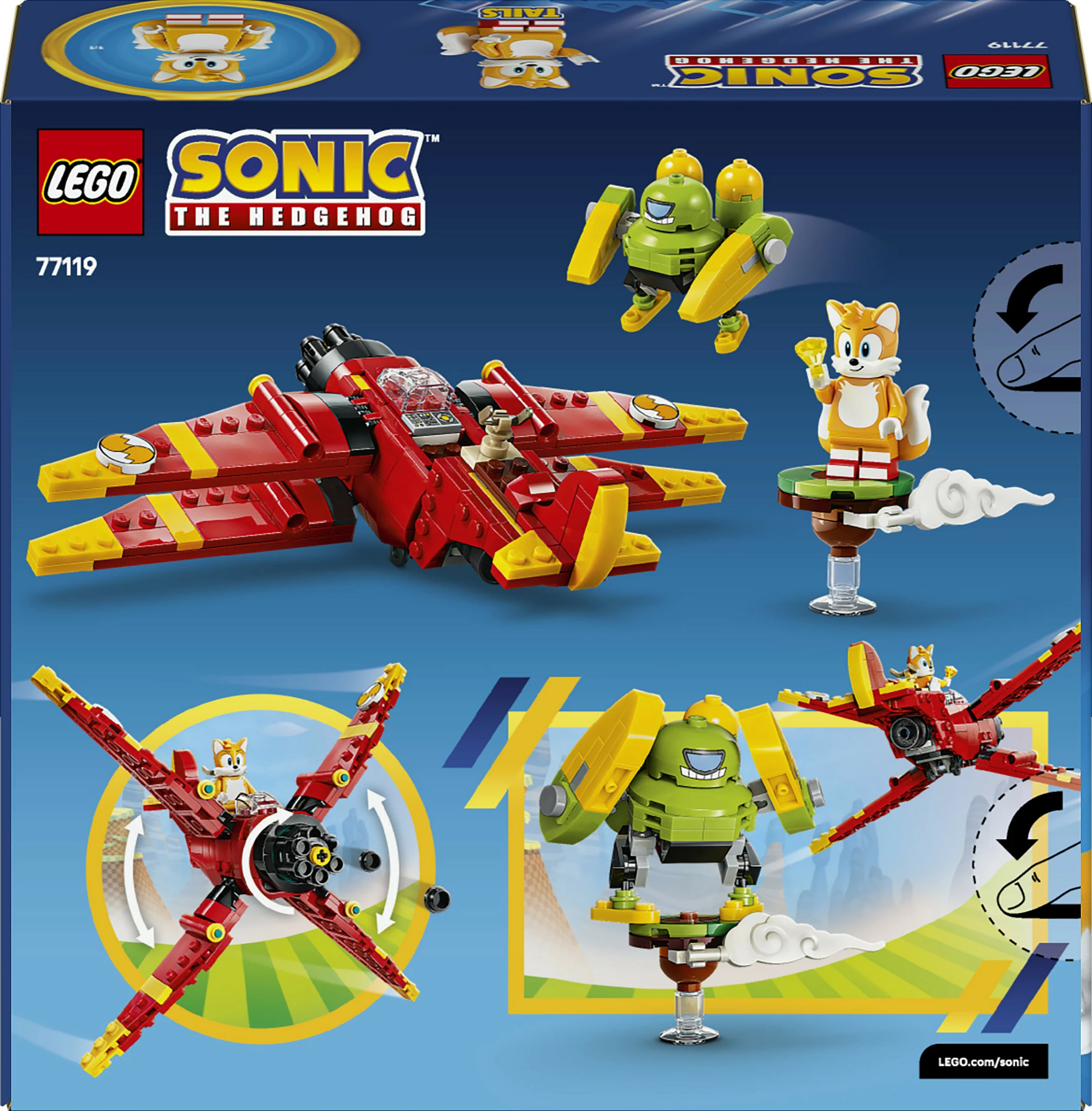 Set ndërtimi LEGO Sonic The Hedgehog 77119 Tails' Tornado-1, 310 copë, multicolor