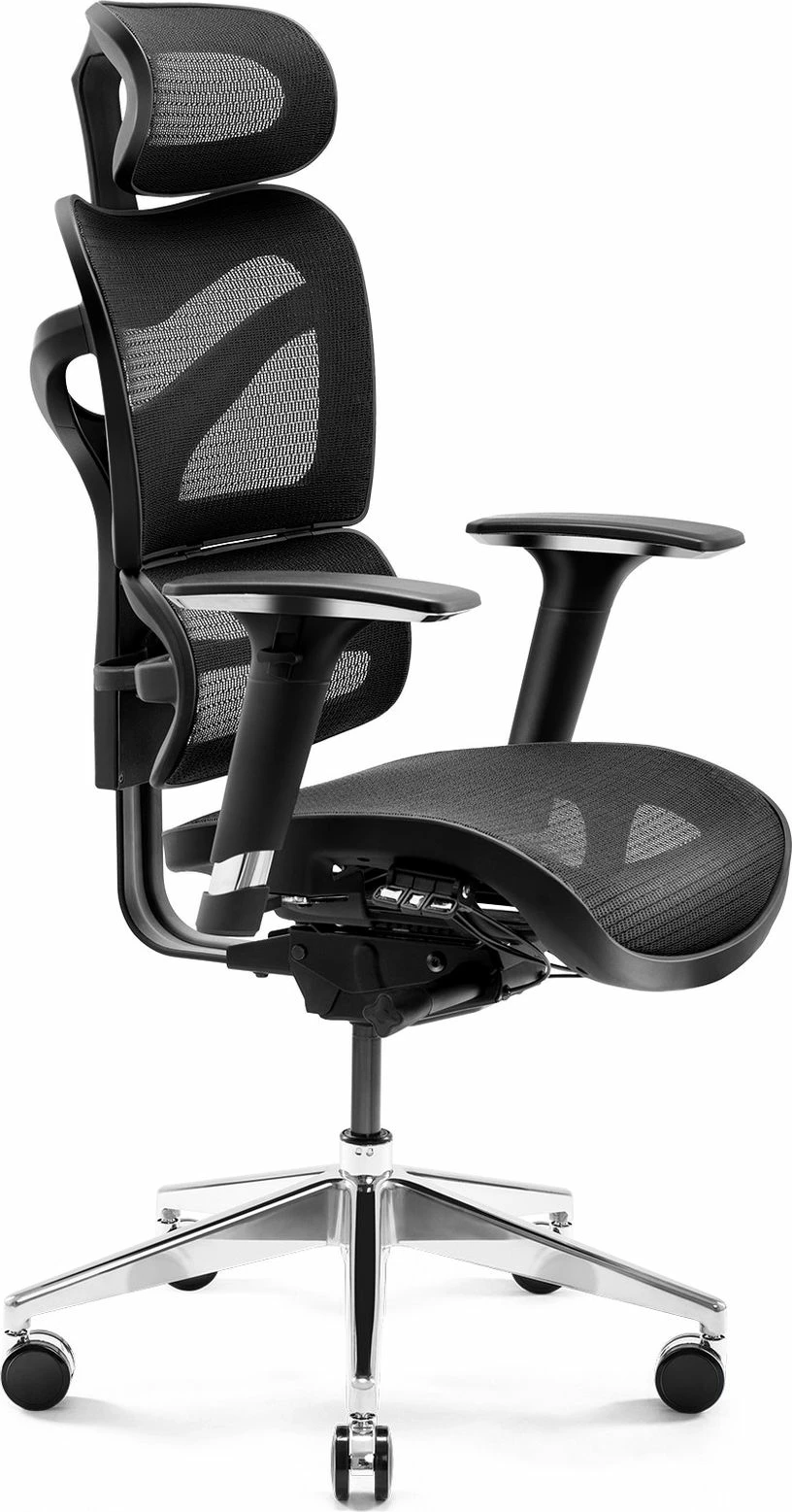 Karrige zyre Diablo Chairs V-Commander, ergonomike me rregullim lartësie/tilt, 140 kg, e zezë