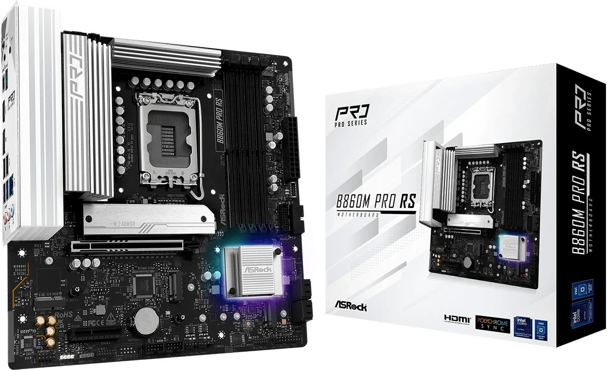 Pllakë amë Asrock B860M Pro RS, Socket 1851, micro ATX