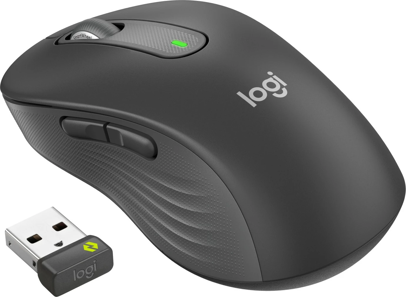 Maus Logitech Signature M650 L Wireless për Biznes, Djathtas, Optik, RF Wireless + Bluetooth, 4000 DPI, Grafit