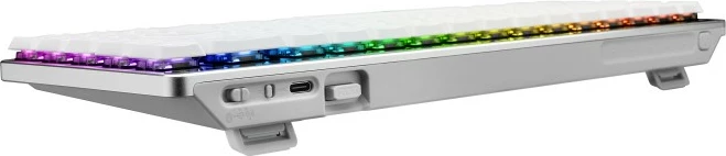 Tastierë gaming ASUS ROG Falchion RX Low Profile, 65%, RGB, Wired & Wireless, QWERTZ, e bardhë