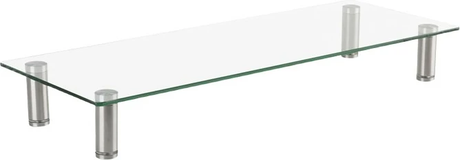 Stendë xhami për monitor Gembird MS-TABLE-GM-01, Size M, 580×210 mm, lartësi e rregullueshme 75-90 mm, ngarkesë 20 kg, e zezë