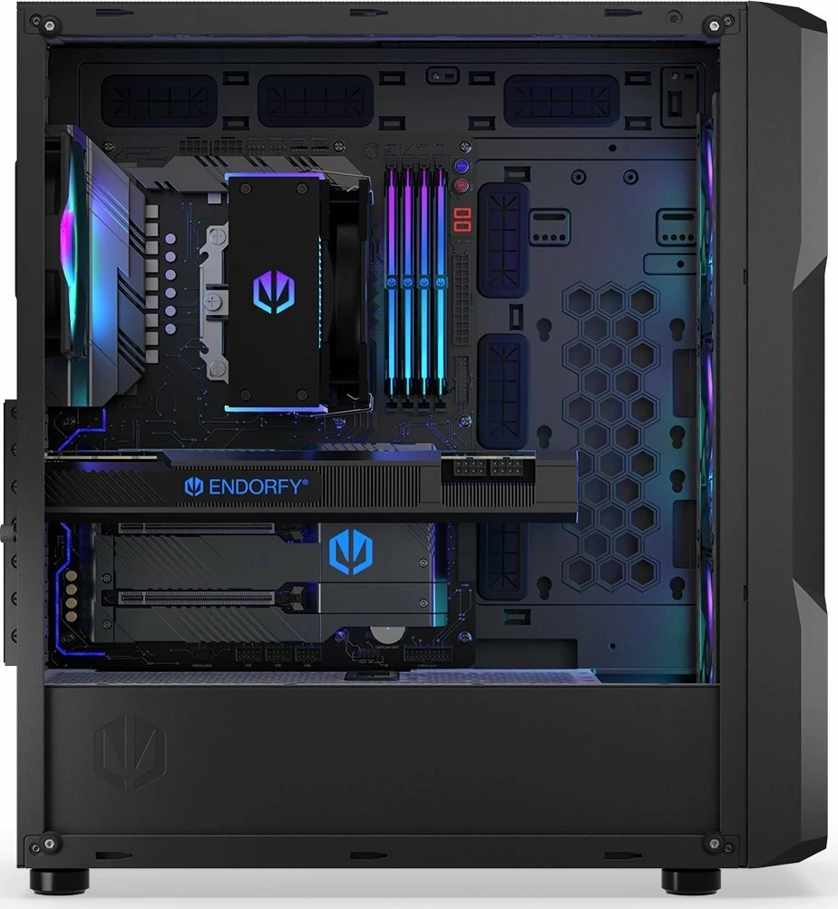 Kasë Endorfy Regnum 400 ARGB (EY2A009) Midi Tower ATX, panel xhami i temperuar, 4x 120mm PWM ARGB fan, e zezë