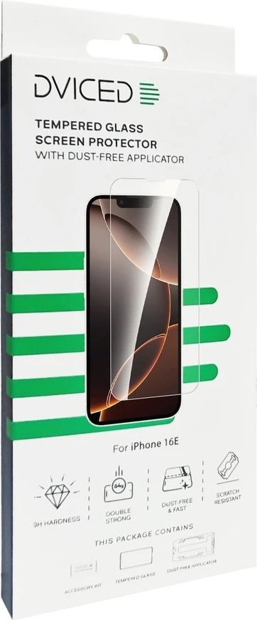 Dviced Tempered glass screen protector for iPhone 17e/16e