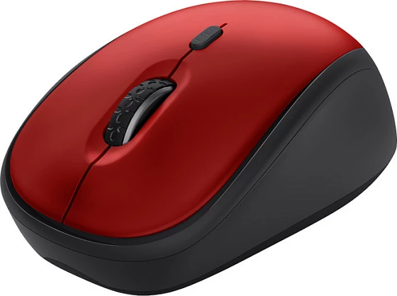 Maus Trust Yvi+, wireless RF 2.4GHz, 1600 DPI, për të djathtë, Zi/Kuq