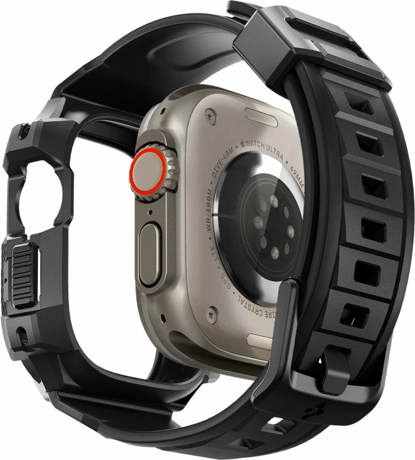 Mbështjellës Spigen Rugged Armor Pro për Apple Watch Ultra 49mm, i zi