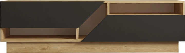 Dollap televizori Cogo, ngjyrë lisi - antracit, 160x40x45cm