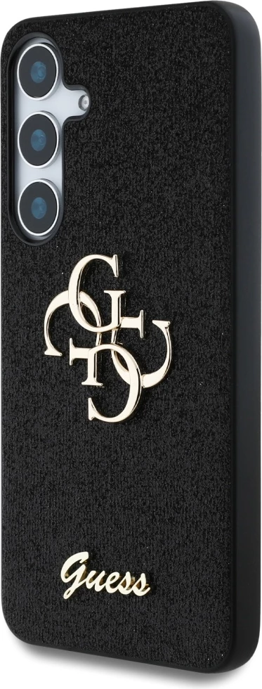 Mbështjellës Guess Fixed Glitter Big 4G Metal Logo për Samsung Galaxy S25 Plus, i zi