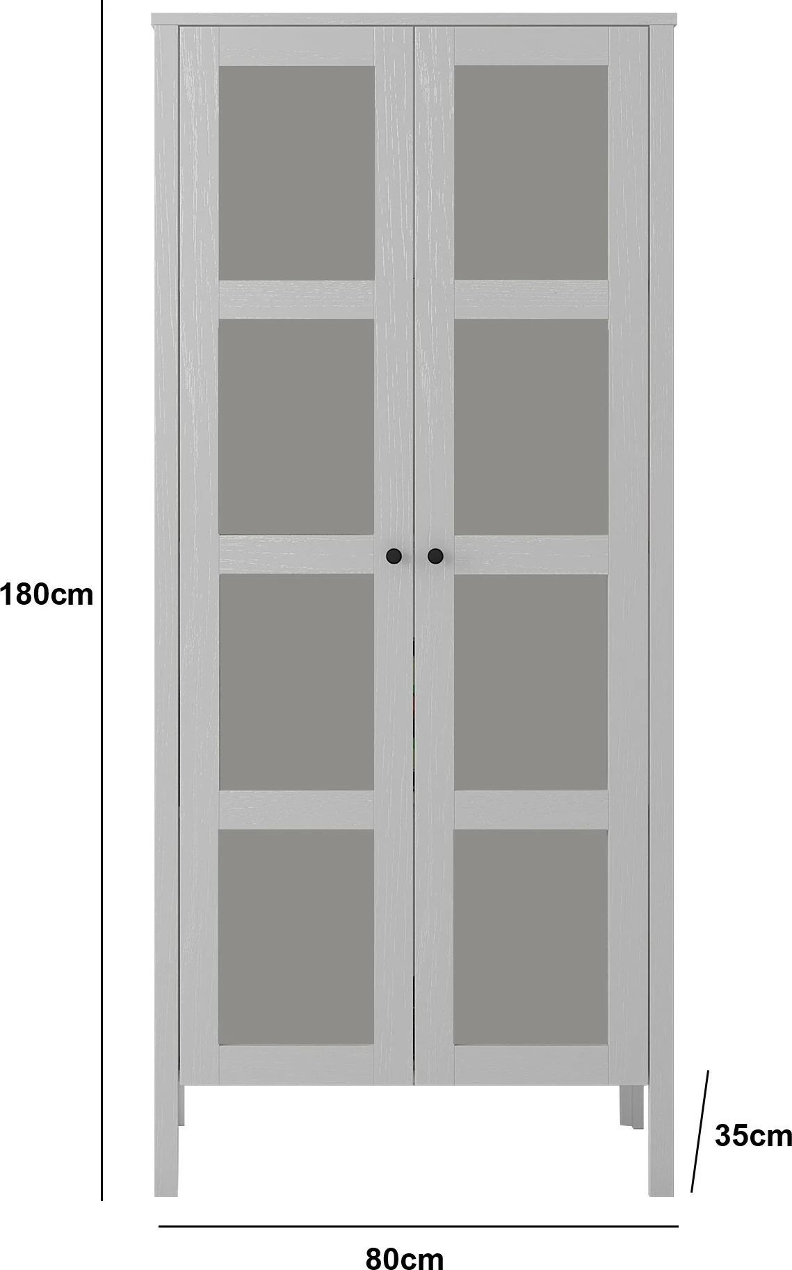 Raft librash Hanah Home, FRN-10032, ngjyrë druri dhe e bardhë