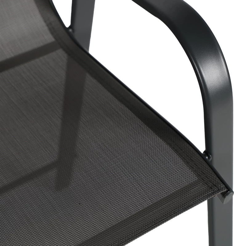 Karrige për bar Calan, metal, tekstilene, ngjyrë gri e errët, 55x70x114cm