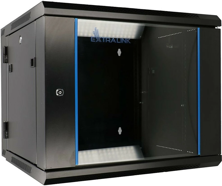 Kabinet rack muri Extralink AZH 12U, 19", 600x600, dy-seksion, i zi