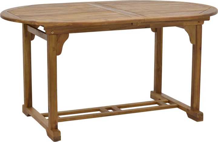 Tavolinë me karrige Bistrual-Sopho set prej 5 copash, dru akacie natyral, 200/150x100x75cm