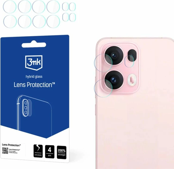 Mbrojtës xhami për kamerë 3mk Protection Hybrid për Oppo Reno 13 Pro