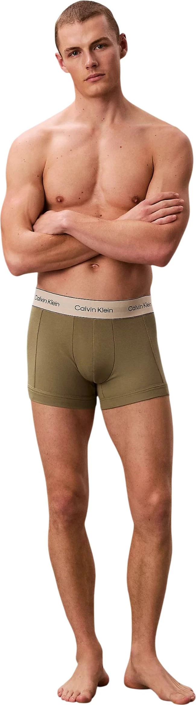 Të brendshme për meshkuj Calvin Klein Underwear TRUNK 3PK LV00NB4446, kafe baltë [Madhësia: S]