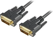 Kabllo DVI-D Sharkoon 1m, 24+1, e zezë