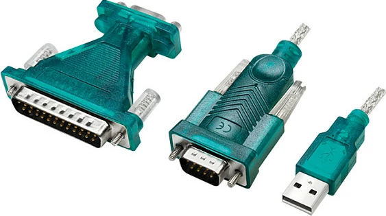 Kabllo adapter USB 2.0 LogiLink, USB-A në RS232 DB9/DB25, 1.3 m, e gjelbër