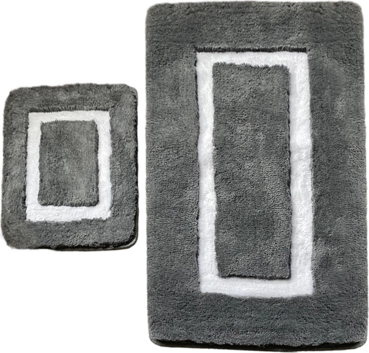 Set tapetash akrilike për banjo, 2 copë, ngjyrë antracit, Quadrato Frame