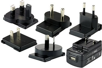 Adapter rryme Honeywell për ScanPal EDA60K/EDA70, me priza të ndërrueshme, i zi